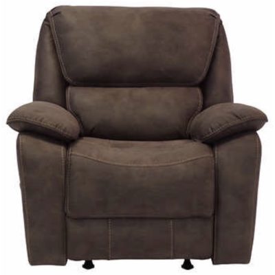 Brown Fabric Rocker Recliner